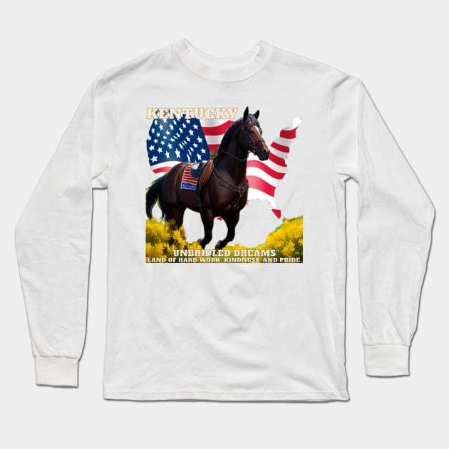 "Unbridled Dreams" Long Sleeve T-Shirt by SleekBlends